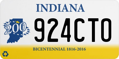 IN license plate 924CTO