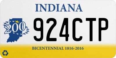 IN license plate 924CTP