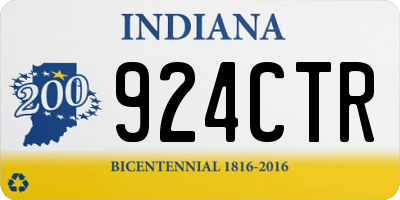 IN license plate 924CTR
