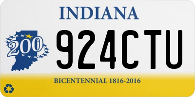 IN license plate 924CTU