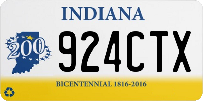 IN license plate 924CTX