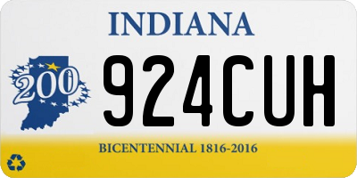 IN license plate 924CUH
