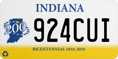 IN license plate 924CUI