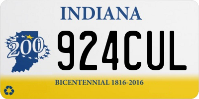 IN license plate 924CUL