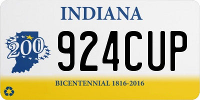 IN license plate 924CUP