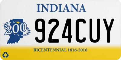 IN license plate 924CUY