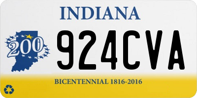 IN license plate 924CVA