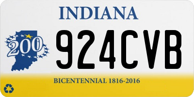 IN license plate 924CVB