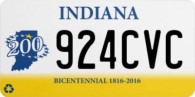 IN license plate 924CVC