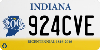 IN license plate 924CVE