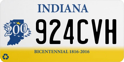 IN license plate 924CVH