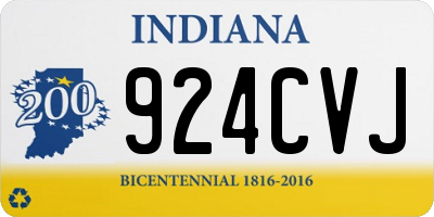 IN license plate 924CVJ