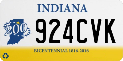 IN license plate 924CVK