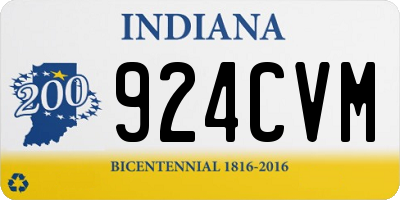 IN license plate 924CVM