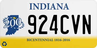 IN license plate 924CVN