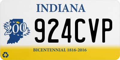 IN license plate 924CVP