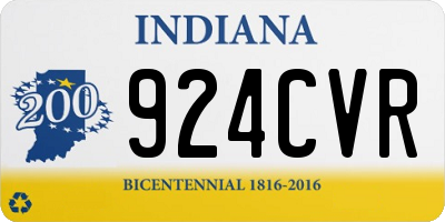 IN license plate 924CVR