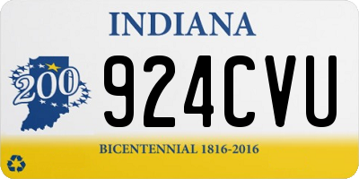 IN license plate 924CVU