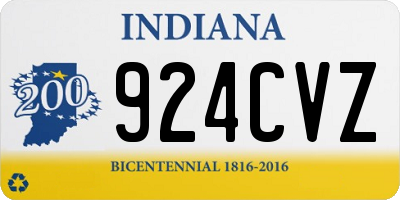 IN license plate 924CVZ