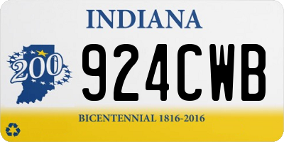 IN license plate 924CWB