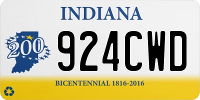 IN license plate 924CWD