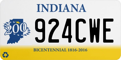IN license plate 924CWE