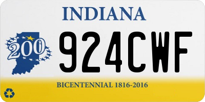 IN license plate 924CWF