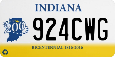 IN license plate 924CWG