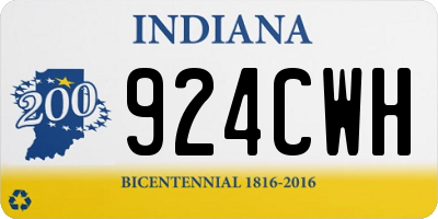 IN license plate 924CWH