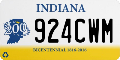 IN license plate 924CWM