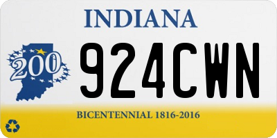IN license plate 924CWN