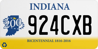 IN license plate 924CXB