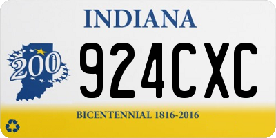 IN license plate 924CXC