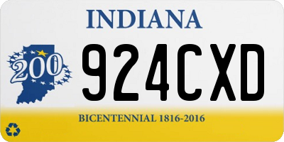 IN license plate 924CXD