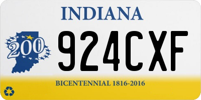 IN license plate 924CXF