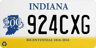 IN license plate 924CXG