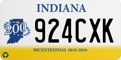 IN license plate 924CXK