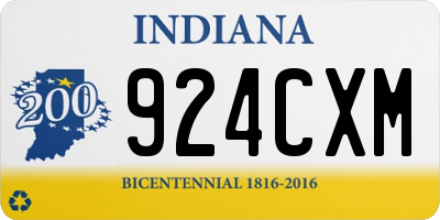 IN license plate 924CXM