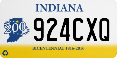 IN license plate 924CXQ