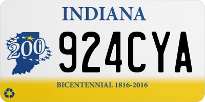 IN license plate 924CYA
