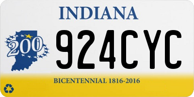 IN license plate 924CYC