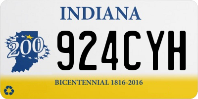 IN license plate 924CYH