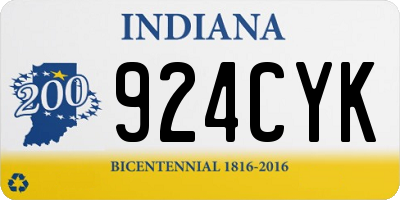 IN license plate 924CYK
