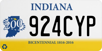 IN license plate 924CYP