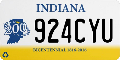 IN license plate 924CYU