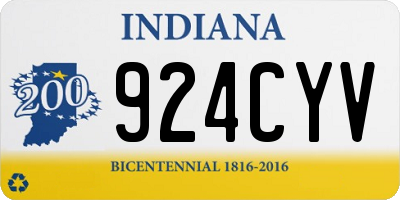 IN license plate 924CYV