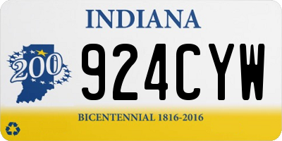 IN license plate 924CYW