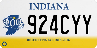 IN license plate 924CYY