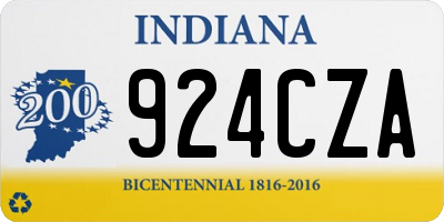 IN license plate 924CZA