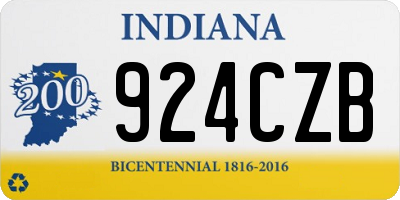 IN license plate 924CZB